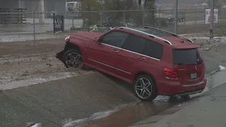 Wet Roads Turn to Sleet and Snow