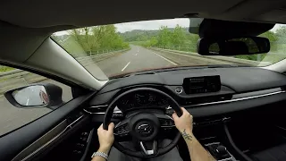 Ausfahrt im 2024 Mazda 6 Kombi SKYACTIV-G mit 194 PS - POV / Fahrerperspektive