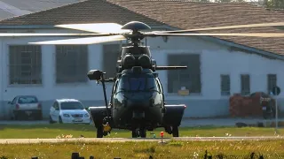 Acionamento, Táxi,  decolagem do Eurocopter EC 725 Caracal  + por sol no Aeroporto do Bacacheri