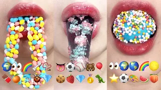 asmr 10 MINUTES EMOJI FOOD CHALLENGE RELAXING 이모티콘 먹방 모음 eating sounds