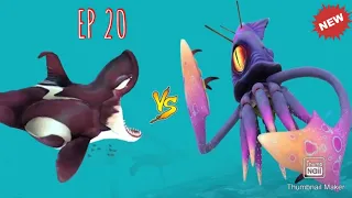 KILLER WHALE (ORCA) VS GIANT SQUID!!! (Hungry Shark World Gameplay) PS4 EP 20