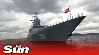Russia and China launch joint naval drill in Sea of Japan