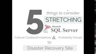 5 Things To Consider  Stretching SQL Server FCI's and AG's - Edwin Sarmiento