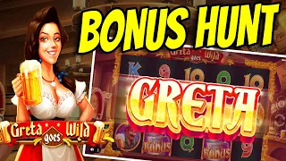 BONUS HUNT - MASSIVE 14 BONUSES!! Slots Bonuses: Hippo Pop, 3 Secret Cities, Fire in the Hole + more