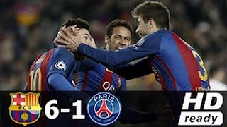 Barcelona vs Paris Saint-Germain 6-1 -All Goals & Extended Highlights  08/03/2017 HD