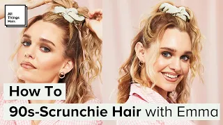 ‘90s Half-Up, Half-Down With Scrunchie | Hair Tutorial