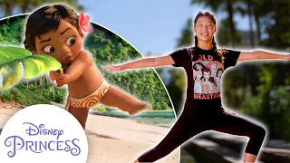 20 Minute Yoga Session with Moana | Activities for Kids | Disney Princess Club