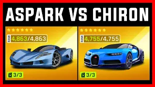 Asphalt 9 MAX Aspark Owl VS MAX Bugatti Chiron