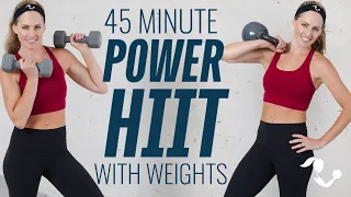 45-Minute Power Hiit with Weights Workout for Strength, Cardio & Power