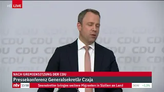 LIVE: CDU-Generalsekretär Mario Czaja und Klimaexpertin Didem Aydurmus nach Gremiensitzung