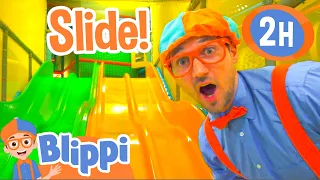 Blippi Visits an Indoor Playground (LOL Kids Club) | 2 HOURS OF BLIPPI | Educational Videos for Kids