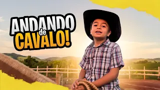 ENSINEI MEUS AMIGOS A ANDAR A CAVALO!!!