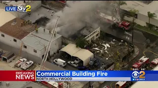 Massive commercial fire breaks out in North Hollywood