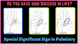 Special Lucky Progress Line in hand on Jupiter mount Palmistry | Triangle and Fish Signs in Palm