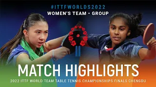 Highlights | Giulia Takahashi (BRA) vs Prithika Pavade (FRA) | WT Grps | #ITTFWorlds2022