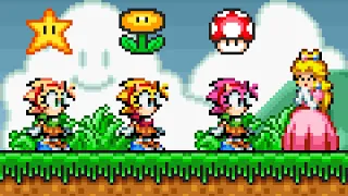 Amy in Super Mario Bros. 1 SNES (Sonic Boll 1.9.3). ᴴᴰ