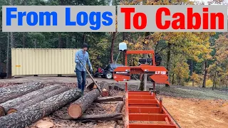 Milling Lumber for Off Grid Cabin on Woodmizer LT15 Sawmill