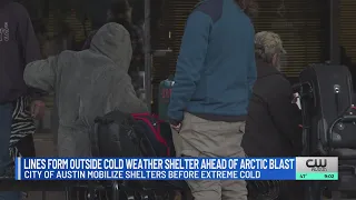 Hundreds flock to City of Austin cold weather shelter ahead of arctic blast