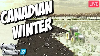 🔴LIVE | Winter is Here on Edgewater Saskatchewan | Farming Simulator 22