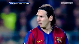 Lionel Messi vs Manchester United | Semi Final UCL 2007/2008 | 1st Leg English Commentary