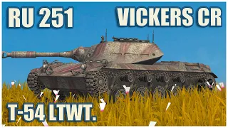 Spähpanzer Ru 251, Vickers Cruiser & Т-54 облегчённый • WoT Blitz Gameplay