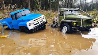 ЗИЛ 1000 сил против УРАЛ 6x6 ... Вот почему на бездорожье едут на УРАЛах. RC OFFroad 4x4