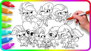 Coloring Pages MY LITTLE PONY. How to draw My Little Pony. Easy and Simple Drawing Tutorial Art