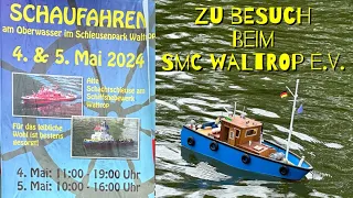 Schaufahren am Oberwasser im Schleusenpark Waltrop beim Schiffsmodellbauclub (SMC) Waltrop e.V.