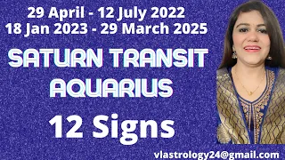 Saturn Transit Aquarius 2022-2025 How’s Sani Showering His Grace on 12 Signs Tutorial/Predictions VL