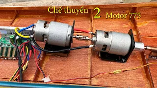 Making boats from plywood using 2 Motor 775 60km/h | DIY Boat Rc 775 engine