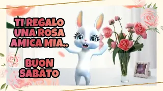 BUON SABATO : TI REGALO UNA ROSA AMICA MIA 💖🌞