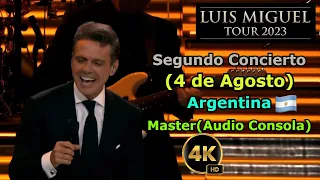 Luis Miguel Tour 2023 2do Concierto Argentina "Sera Que No Me Amas" En Vivo 4K(Audio Consola)-Master