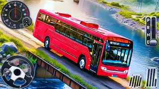 Coach Bus Hill Driving Simulator - Offroad Indian Mobile Bus Transporter Drive - Android GamePlay