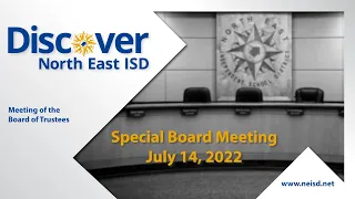 Special Board Meeting - July 14, 2022