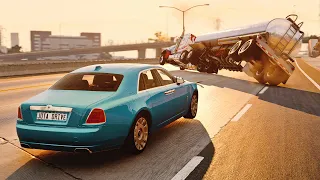 Realistic Highway Crashes #01 [BeamNG.Drive]