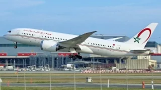 [FullHD] Royal Air Maroc Boeing 787-8 Dreamliner landing & takeoff at Geneva/GVA/LSGG
