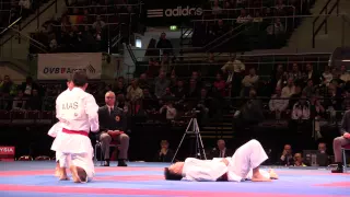 MALAYSIA Male Team Kata - Bunkai Kata Paiku - Bronze medal fight. 2014 World Karate Championships