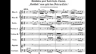 Johann Sebastian Bach - Cantata: Gottlob! Nun geht das Jahr zu Ende, BWV 28. {w/ score.}