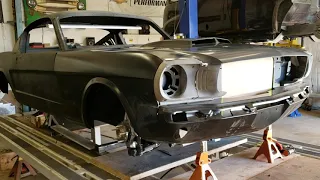 Supercharged LSA powered 1966 Ford fastback mustang project at MetalWorks. Chevy in Ford