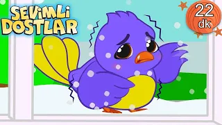 Mini Mini Bir Kuş 🦜 ve 45 dk Sevimli Dostlar Bebek Şarkıları | Çocuk Şarkıları | Adisebaba TV