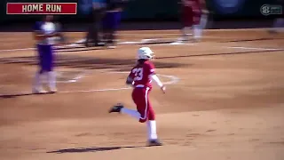Alabama softball's Megan Bloodworth hits 3 run home run vs. Northern Alabama