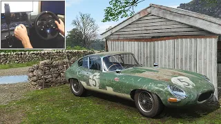 Restoring a Jaguar E-Type | Forza Horizon 4 Steering Wheel + Shifter Gameplay