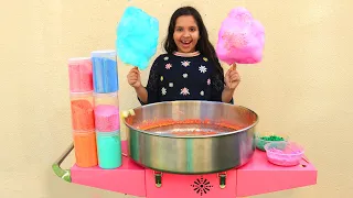 شفا تبيع أحلى غزل بنات !! !Shfa pretend play selling cotton candy