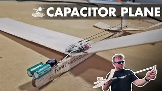 Powered R/C glider without batteries!? | Capacitor plane hack