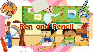 Class Room Objects chant and vocabulary song | Pen And Pencil English rhyme | #kidcoverse