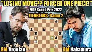 FIDE Grand Prix 2022 | Levon Aronian VS Hikaru Nakamura | TIEBREAKS: Game 2