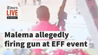 Shots fired! Looks like Malema fires a gun from stage at EFF afterparty