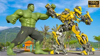 Transformers The Last Knight - Hulk vs Bumblebee Full Fight | Paramount Pictures [HD]