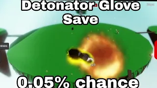 Detonator Glove Saves 120 Streak From Falling By A Bus | Slap Battles