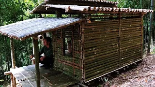 Building a Bamboo House Volume 2 |  Living in the Forest |  make a bamboo house |  Camping Survival